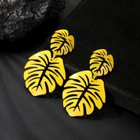 Fashion Bohemian Exaggerated Leaf Wild Earrings For Women main image 2