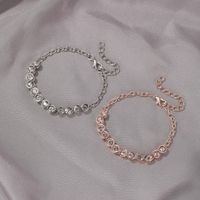 New Crystal Simple Round Zircon Bracelet Fashion Ladies Wild Bracelet Wholesale main image 4