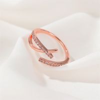 The New Korean Cross Ring Full Ring Opening Simple Index Finger Ring Wholesale Nihaojewelry sku image 2