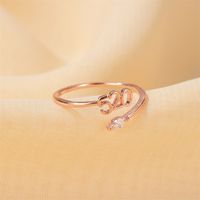 Korea New 520  Simple Opening Adjustable Ring Couple Ring Wholesale sku image 2