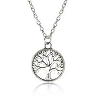 Fashion Retro Tree Of Life Pendant Alloy Ladies Peace Tree Necklace Clavicle Chain sku image 1