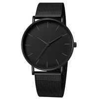Fashion Ultra-thin Quartz Mesh Strap Watch Simple Scale Quartz Men's Business Watch Wholesale main image 4