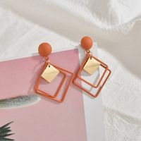 Korea Geometric Diamond Hollow Simple Earrings Wholesale Nihaojewelry main image 3