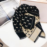 Bowknot Double-sided Fashion Women's New Winter Warm Scarf main image 6