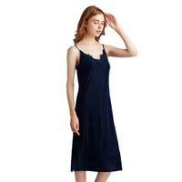 Fashion Velvet New Spring Sexy Suspender Skirt Long Style Can Be Worn Outside Pajamas For Ladies main image 3