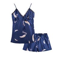 Fashion Sexy Summer Plus Size Nightdress Suspender Shorts Suit Ice Silk Pajamas For Ladies main image 6