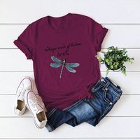 Women's Short Sleeve T-shirts Printing Casual Fashion Printing sku image 25