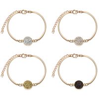 Fashion Hot-selling Alloy Silver Round  Crystal Love Natural Stone  Bracelet main image 6