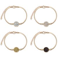 Fashion Hot-selling Alloy Silver Round  Crystal Love Natural Stone  Bracelet main image 3