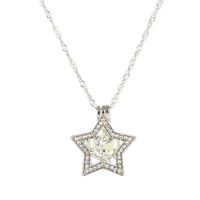 Mode Nouveaux Bijoux Cinq Branches Étoile Ange Diamant Pendentif Collier En Alliage Lumineux main image 6