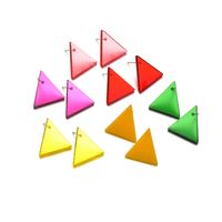 Fashion Triangle Summer Style Color Acrylic Small Geometric Earrings For Women main image 6