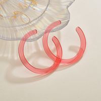 Korea's Rubber Paint Acrylic C Type Simple Color Earrings Wholesale Nihaojewelry main image 4