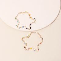 Exaggerated Five-pointed Star Hand-woven Rice Bead Ethnic Style Niche Star Earring For Women main image 4