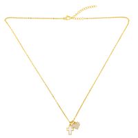 Korean Short Five-pointed Star Shell Pendant Diamond Four-leaf Clover Copper Clavicle Chain Necklace For Women main image 5