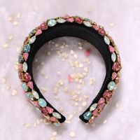 Drop-shaped Colored Diamonds Inlaid Exaggerated Women's Headband Wholesale Nihaojewelry main image 3