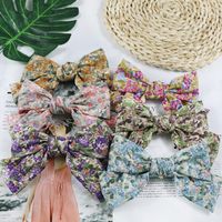 New Cute Big Bow Hairpin Printing Small Top Clip Wholesale Nihaojewelry main image 3