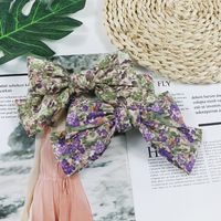 New Cute Big Bow Hairpin Printing Small Top Clip Wholesale Nihaojewelry main image 4