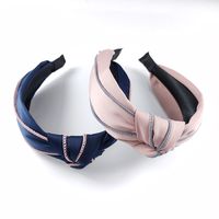 Fashion Hot Sale Korean Wide-brimmed Fabric Knotted Headband Style Simple Headband  Wholesale Nihaojewelry main image 4