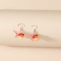 Mode Rétro Style Ethnique Poisson Doré Corée Boucles D'oreilles De Niche Simples Pour Femmes main image 3