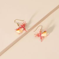 Fashion Retro Ethnic Style Golden Fish Korea Simple Niche Earrings For Women main image 4