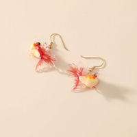 Fashion Retro Ethnic Style Golden Fish Korea Simple Niche Earrings For Women main image 5