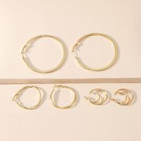 Fashion Exaggerated Large Circle Metal Alloy Simple Retro Geometric 3-piece Earrings Wholesale main image 3