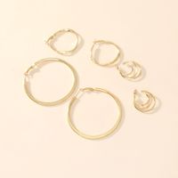 Fashion Exaggerated Large Circle Metal Alloy Simple Retro Geometric 3-piece Earrings Wholesale main image 4