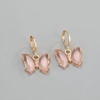 Crystal Butterfly Earrings Exquisite Diamond-studded Glass Earrings Wholesale Nihaojewelry main image 6