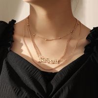 Collier En Alliage De Tendance De Chaîne De Perles Rondes Géométriques Simples Pour Femmes main image 3