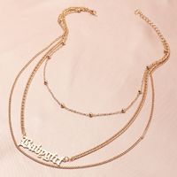 Fashion Simple Geometric Round Bead Chain Trend Alloy Necklace For Women main image 5