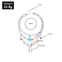 Collar De Bloqueo De Cuentas De Cadena De Clavícula De Aleación De Pin De Moda De Moda Para Mujeres main image 6