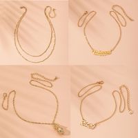 Fashion New Accessories Exaggerated Multi-layer Lock Heart Beauty Tide Alloy Necklace For Women Wholesale main image 2