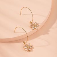 Korean S925 Silver Needle Exaggerated Crystal Flower Earrings New Trendy Style Earrings Wholesale Nihaojewelry main image 3