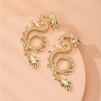 الرجعية مبالغ فيه الأفعى على شكل التنين على شكل الأزياء الإبداعية أقراط الجملة Nihaojewelry main image 6