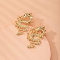 Retro Exaggerated Snake-shaped Dragon-shaped Fashion Creative Earrings Wholesale Nihaojewelry main image 5