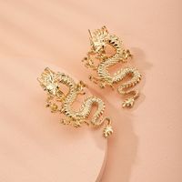 Retro Exaggerated Snake-shaped Dragon-shaped Fashion Creative Earrings Wholesale Nihaojewelry main image 4