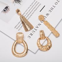 Retro Exaggerated Geometric Carved Texture Long Large Earrings For Women Wholesale main image 1