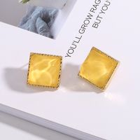 925 Silver Needle Square Irregular Small And Simple Wild Earrings For Women main image 3