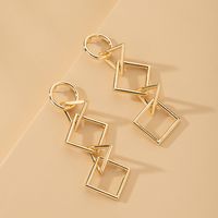Korea New Simple Geometric Diamond Earrings Wholesale Nihaojewelry main image 3