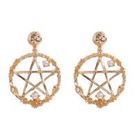 Exaggerated  Five-pointed Star Geometric Hollow Earrings Wholesale Nihaojewelry main image 6