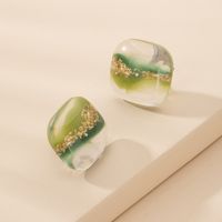 Korea Resin Color Plastic Simple Cute Earrings For Women Wholesale main image 2