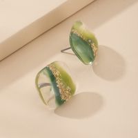 Korea Resin Color Plastic Simple Cute Earrings For Women Wholesale main image 3