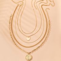 Pendentifs De Pièces De Monnaie Multicouches En Alliage Colliers De Pièces De Monnaie De Mode Pour Les Femmes En Gros main image 3