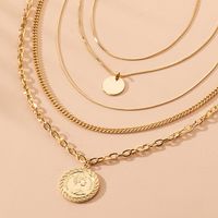 Alloy Multilayer Coin Pendants Fashion Coins Necklaces For Women Wholesale main image 4