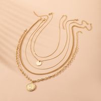 Alloy Multilayer Coin Pendants Fashion Coins Necklaces For Women Wholesale main image 5