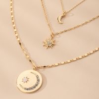 Fashion New Alloy Wild Galaxy Multilayer  Six-pointed Star Trend Pendant Necklace main image 4