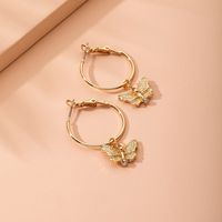 Butterfly New Korea Circle Earrings Wholesale Nihaojewelry main image 3