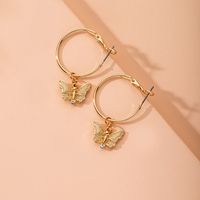 Butterfly New Korea Circle Earrings Wholesale Nihaojewelry main image 4