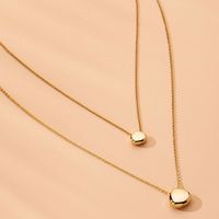 Korea Fashion Clavicle Chain Simple Metal Double Alloy Necklace For Women Wholesale main image 3