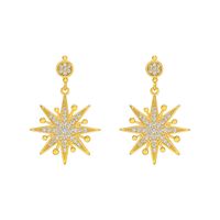 925 Silver Needle Alloy Fashion New Eight-pointed Star Earrings Ear Jewelry For Women main image 6